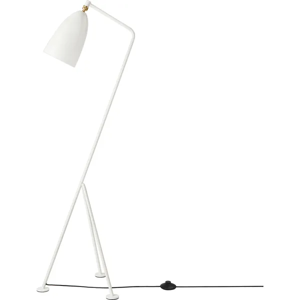 Gräshoppa Golvlampa Glossy Alabaster White