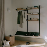 Wardrobe 3 Hylde Sort / Eg