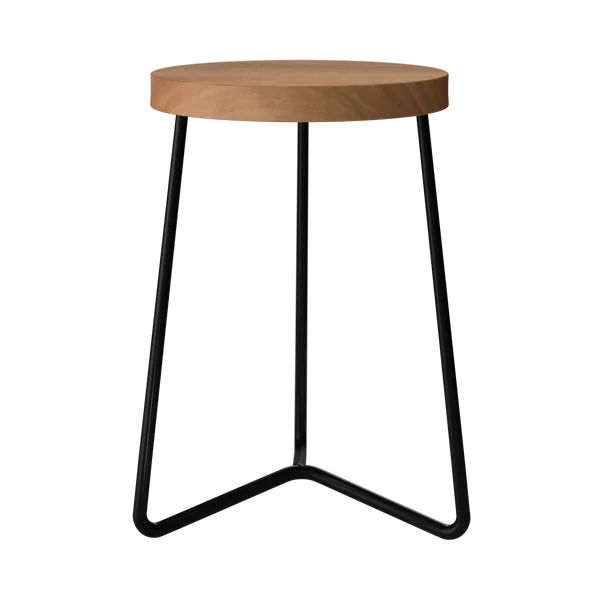 Taburet V1 Teak / Sort
