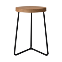 Taburet V1 Teak / Sort
