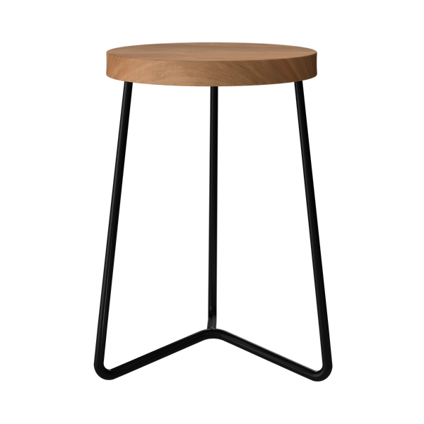Taburet V1 Teak / Sort