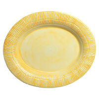 Stripes Serveringsfat 35x30 cm Gult