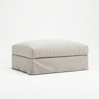 Klädsel Till Le Grand Air Fotpall Linne Creamy White