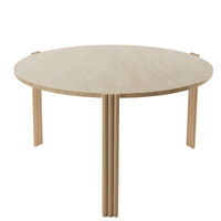 Tribus Sofabord Fremstillet af stål 80 cm Sand/Travertin
