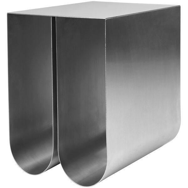 Curved Sivupöytä Stainless Steel