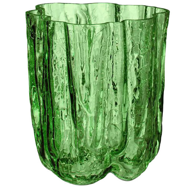 Crackle Vase 121 mm Mørkegrøn
