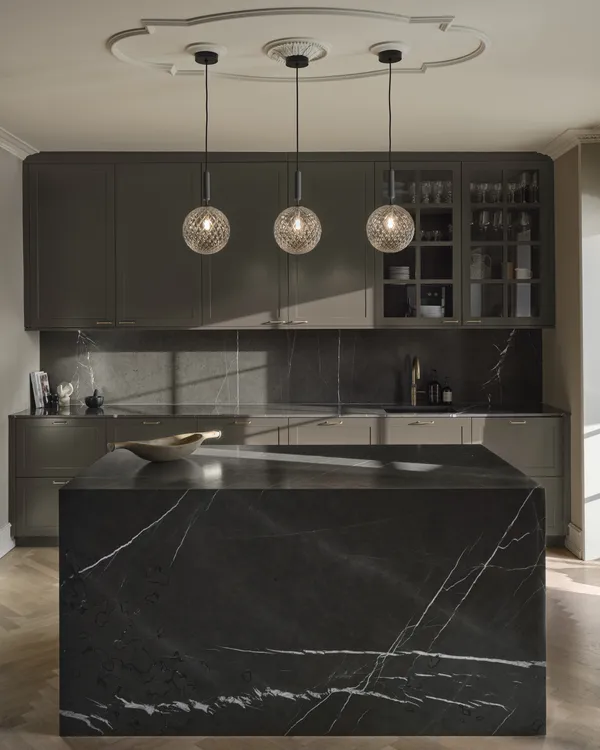 Miira 1 Pendel 200 mm Rock Grey / Klar
