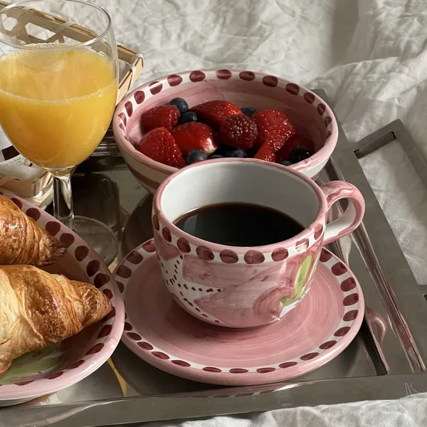 Amalfi Cappuccinokopp Med Fat Rosa