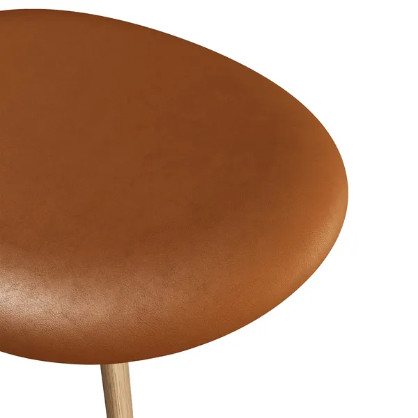 Slab Ottoman Naturlig / Leather Cognac