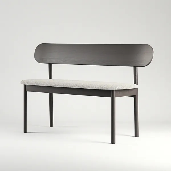 Elephant Bänk Smoked Oak / White Boucle