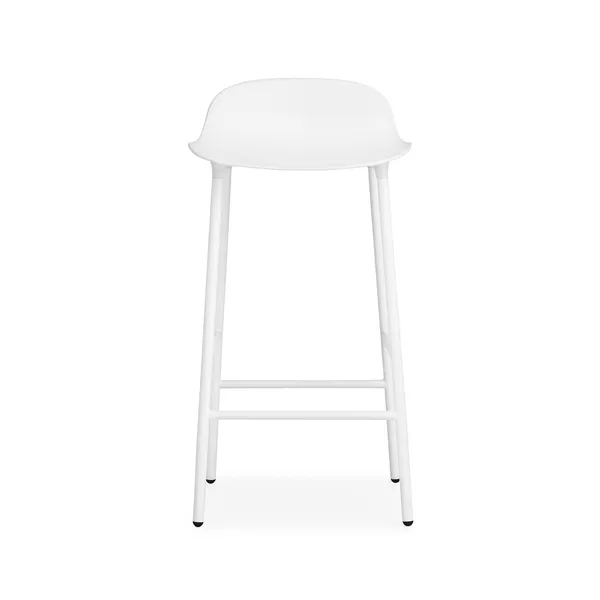 Form Barstol 75cm Hvid/Stål