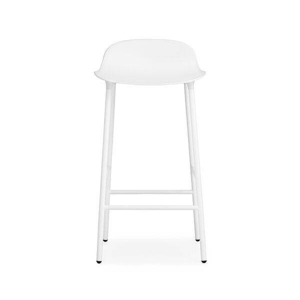Form Barstol 65 cm Hvit/Stål