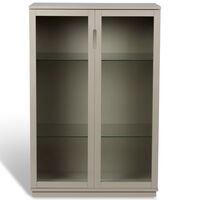 Aoko Skåp Med Glasdörrar Beige