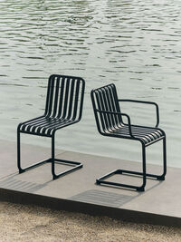 Palissade Cantilever Armchair Anthracite powder coated steel
