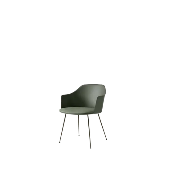 Rely HW34 Spisestol Med Armlener Polstret Sete Bronze Green/Bronse/Canvas 0926