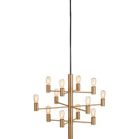 Manola 12 Lysekrone Dimmebar LED Satin Brass