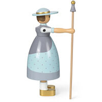 Shepherdess Træfigur Lyseblå