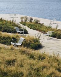 Palissade Cantilever Lounge Chair Low Hot galvanised steel