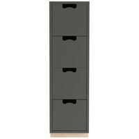 Snö J4 Chest Of Drawers Green Khaki Base Oak