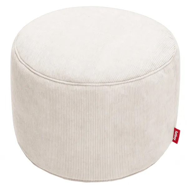Recycled Point Cord Puff Ø50 cm Cream