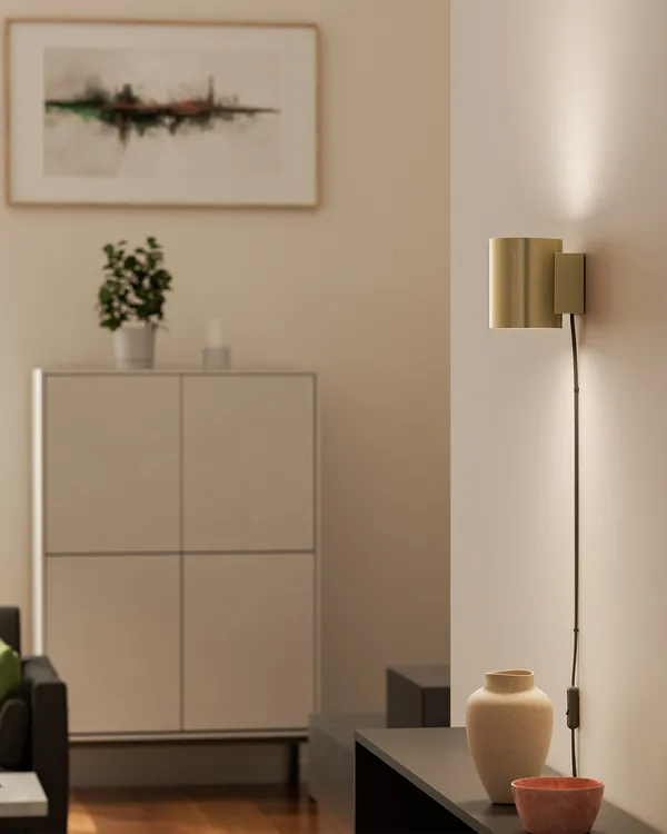 Evoke Vägglampa 120 mm Satin Brass