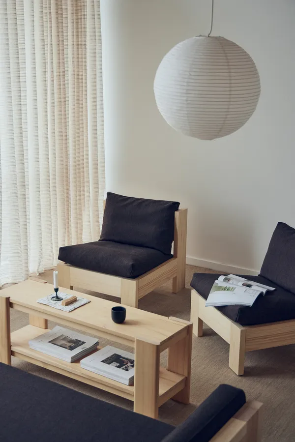 Icon Loungestol Fyrretræ / Technicolour