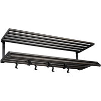 Tamburin Hattuteline 100cm Black Stained Oak / Musta