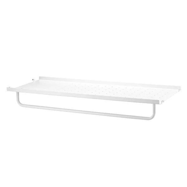 String Hylle med Lav Kant Metall 30x78 cm Hvit