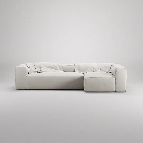 Grand 4-Seter Sofa Divan Høyre Moon White