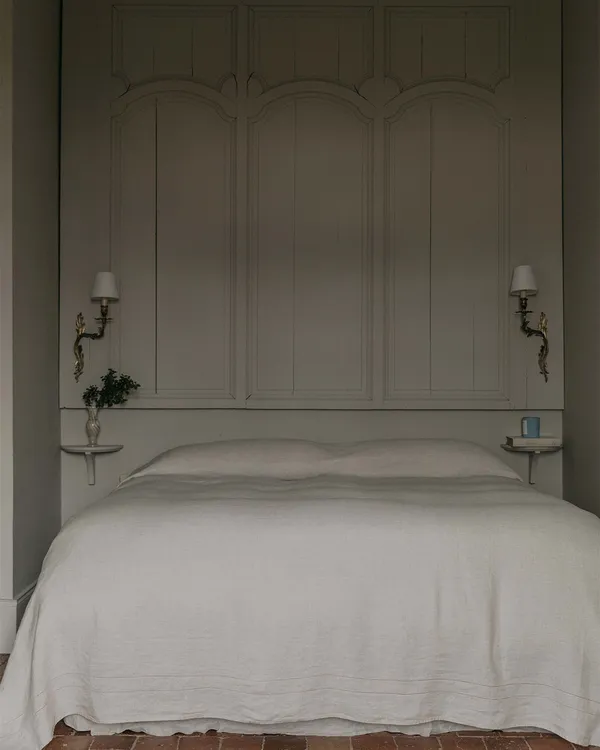 Hemstitched Linen Bedspread 280x280 cm