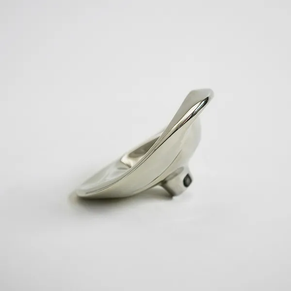 Ripple Knob Vægkrog 9 cm Sølv