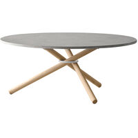 Bertha Salongbord 90 cm Mørk Betong / Mørk Eik