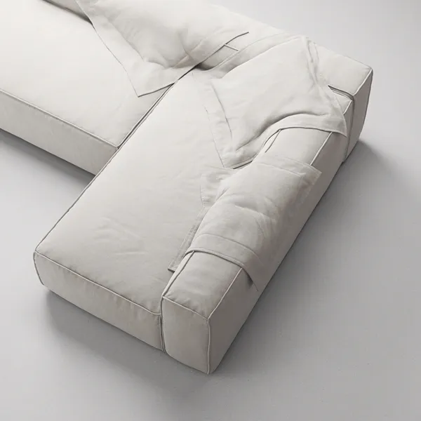 Grand Loungesofa 3-seters åpen ende Venstre Moon White