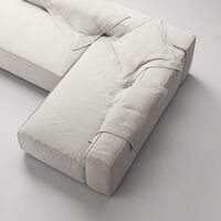 Grand Loungesofa 3-seters åpen ende Venstre Moon White