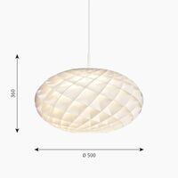 Patera Oval Riippuvalaisin 500 mm Valkoinen