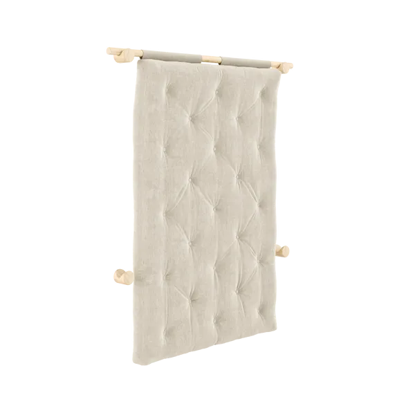 Hooked Madrass Med Beslag 135x200 cm Raw / Ivory