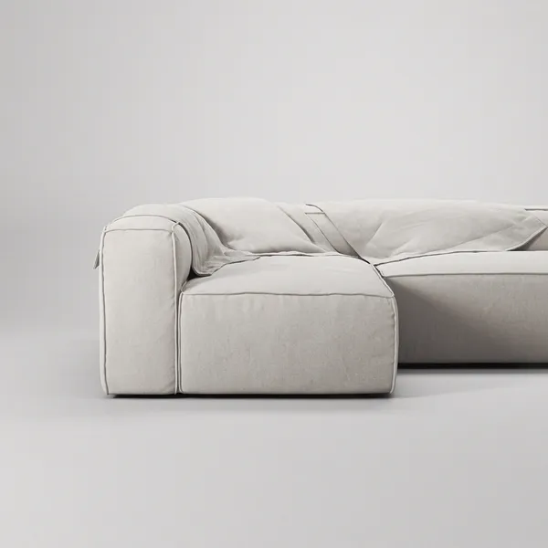 Grand Loungesofa 3-Pers åben ende Højre Moon White