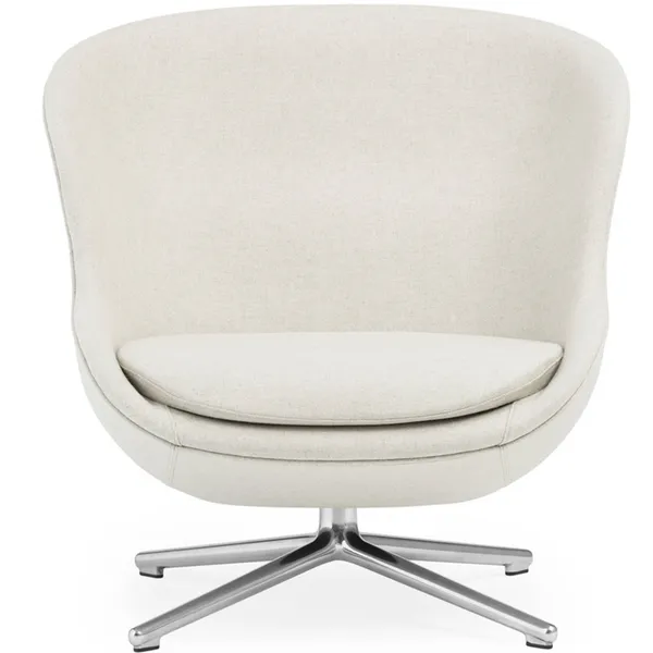 Hyg Fåtölj Låg Med Snurrbas Off-white / Aluminium