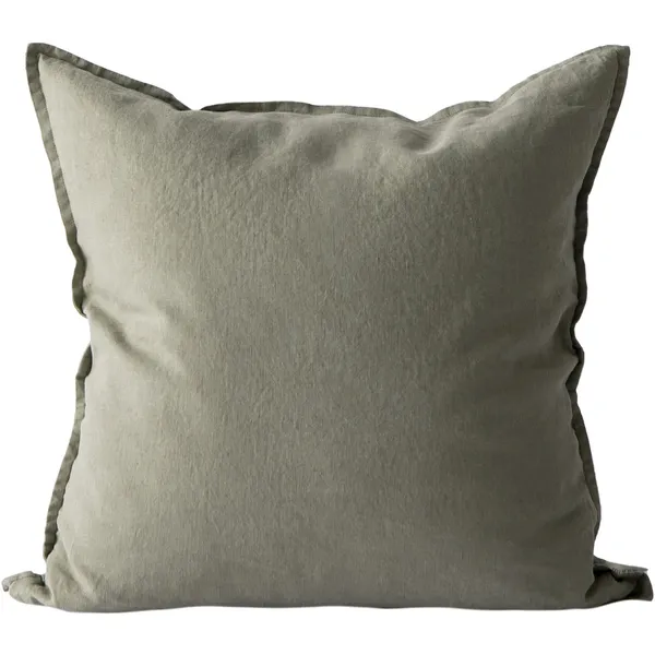 Linen Pudebetræk 50x50 cm Olivengrønt