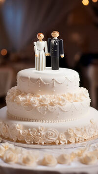 Bride Trefigur H12 cm Hvit