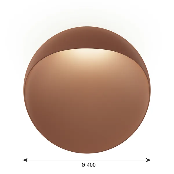 Flindt Vegglampe Ø400 LED 2700K Corten