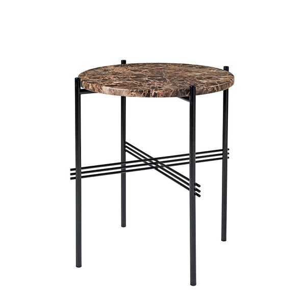 TS Sidobord 40 cm Svart / Brun Emperadormarmor