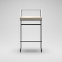 Barstol Med Ryggstöd 80 cm Svart / Beige Sammet