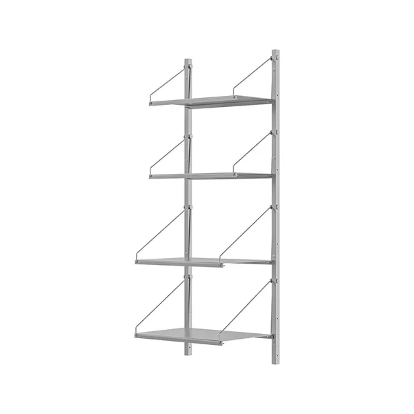 Library Hylle 108x246 cm Rustfritt Stål