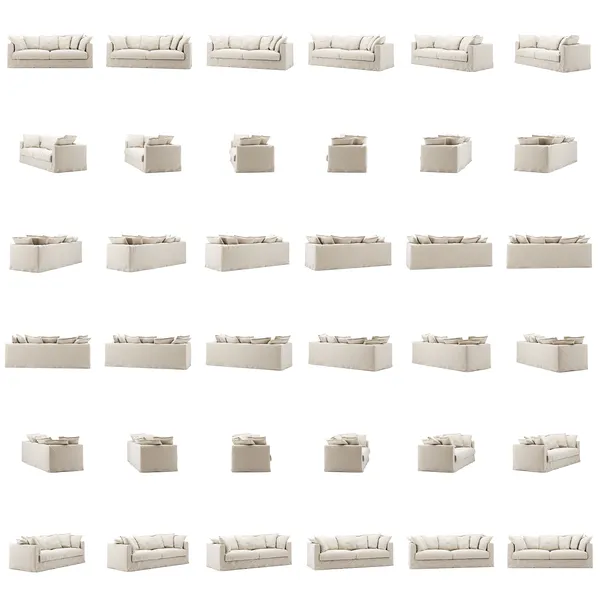 Le Grand Air 3-Personers Sofa Hør Creamy White
