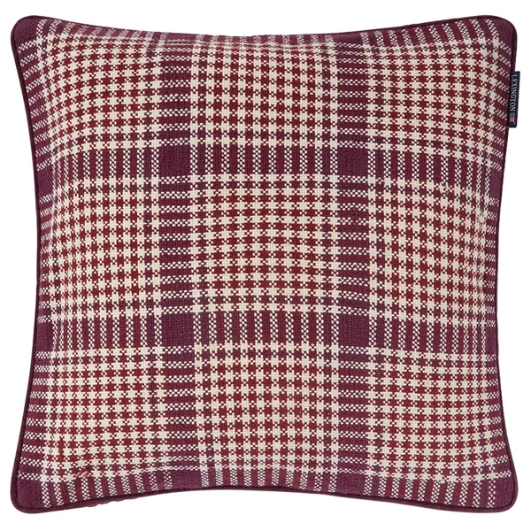 Checked Pudebetræk 50x50 cm Brunt / Fudge / Lys Beige