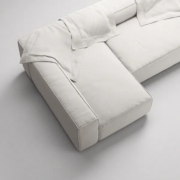 Grand 4-Personers Sofa Divan Venstre Moon White