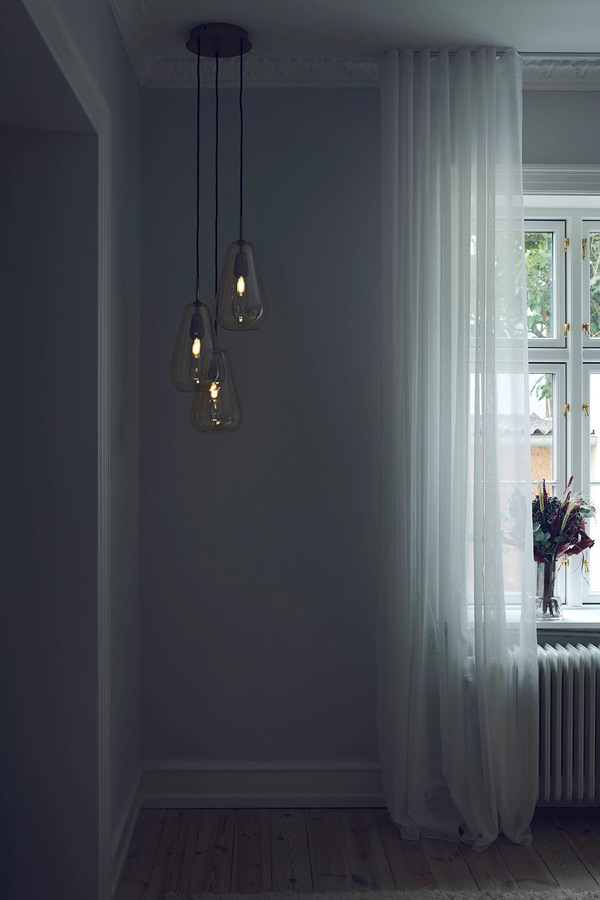 Anoli 3 Lysekrone Nordic Gold / Guld