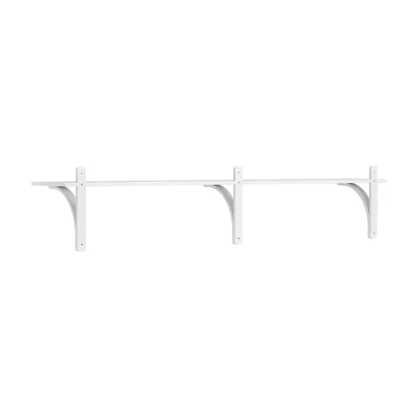 Levi Wall Shelf 180 cm Small Aluminium / White Stained Ash