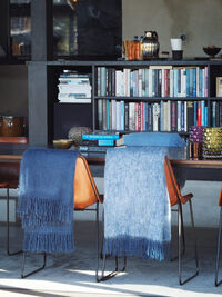 Mohair Teppe Rullet Frynse 130x170 cm Denim Blue